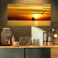 thumbnail image 1 of Design Art - Plage Jaune Vif avec Oiseaux, 1 of 3