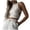 White, variant on Women Sleeveless Solid Slim Short Cut Vest Plus Size Top, M, White