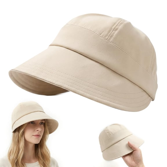Difdany Wide Brim Foldable Sun Baseball Hat, Adjustable UPF Breathable Outdoor Hat, Lightweight Ponytail UV Protection Cap for Men Women Hiking Gardening Beach Camping