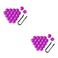 thumbnail image 1 of Decodeary 20 Pcs Embouts d'Écrous de Roue de Voiture Vis de Moyeu Auto Anti-Poussière avec Clip Violet 19mm 2ensemble, 1 of 6