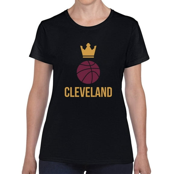 Cleveland basketball King Women Black T-Shirt, Female Large