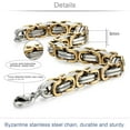 thumbnail image 2 of Stainless Steel Male Chain Necklace Byzantine Bracelet for Men Jewelry Sets 8.5 Inch Bracelet, 2 of 4
