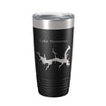 thumbnail image 1 of Lake Manassas Map Tumbler Travel Mug Insulated Laser Engraved Coffee Cup Virginia 20 oz Black, 1 of 5