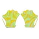 thumbnail image 1 of Guantes de natación palmeados, guantes acuáticos, aletas de mano para buceo, aeróbic acuático, guantes de natación de silicona, ajustables para esnórq Amarillo claro, 1 of 9