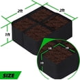 thumbnail image 2 of Fabric Raised Garden Bed, Square Plant Grow Bags, Rectangular Planting Container, 4 Grids Black 30 Gal. (1-Piece), 2 of 3