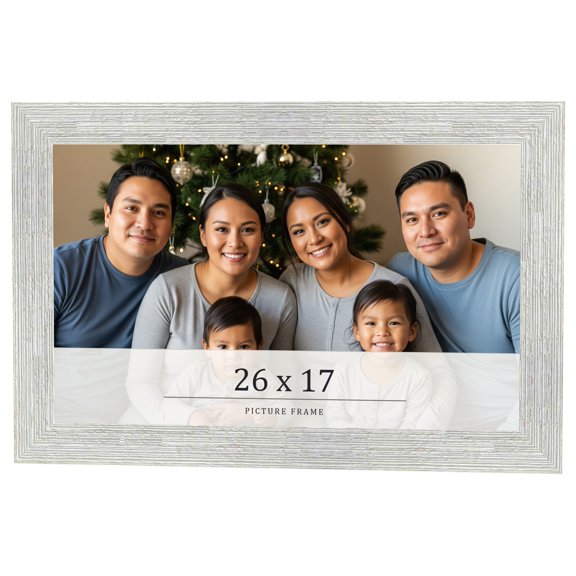 26x17 Frame White Real Wood Picture Frame Width 1.5 inches | Interior Frame Depth 0.5 inches | Barn
