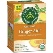 Traditional Medicinals Organic Ginger Aid Digestive Tea, 16 Tea Bags (Pack of 1)