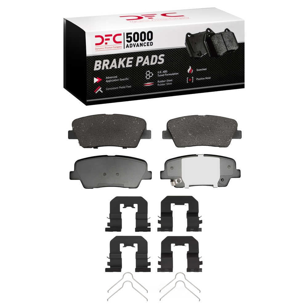 Dynamic Friction Company 1551-1816-03 DFC 5000 Advanced Brake Pads - Ceramic and Hardware Kit - OE