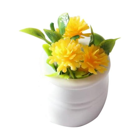 

Hot Deal Mini Simulation Color Broken Flower Plant Pot With Miniature Model Micro Landscape Ornament Desktop Ornament