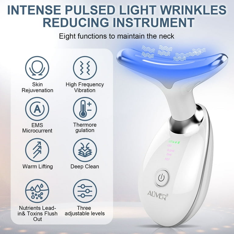 Aliver Neck Face Beauty Device, Skin Care Facial Massager, 3 in 1