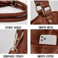 thumbnail image 5 of Handbag Evening Clutch Messenger Style Purse Vegan PU Leather Crossbody Shoulder Bag (grey), 5 of 6