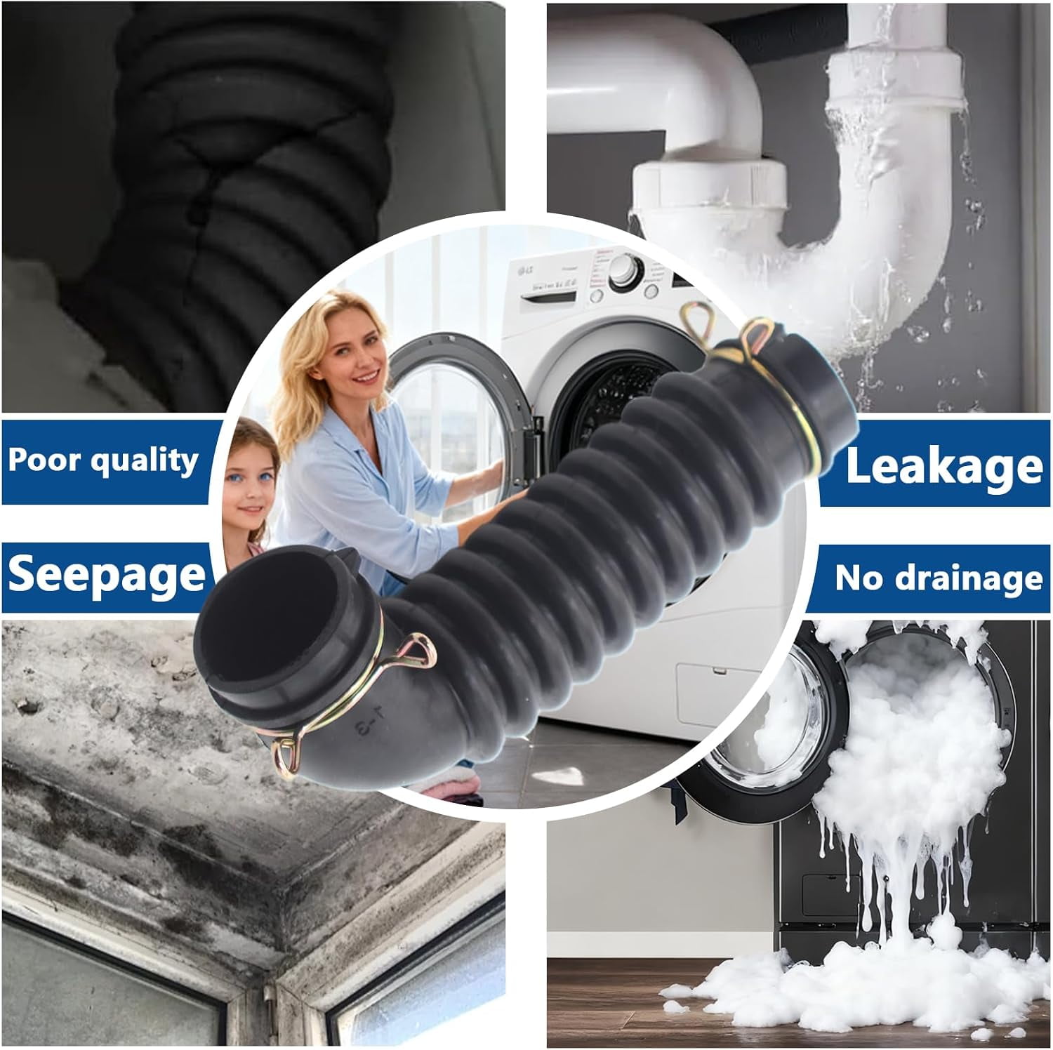 Aniceparthy Washing Machine Drain Hose Assembly for LG Kenmore WT7800CV WT7800CW WT7880HWA