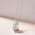 thumbnail image 2 of IGI Certified Lab Grown Diamond - Oval Cut Pendant Necklace for Women | 14K White Gold Solitaire Diamond with Gold Chain| E-F Color, VS-VVS Clarity - 10 Carat TW, 2 of 3