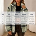 thumbnail image 3 of AnuYalue Womens Fleece Jacket Full Zip Plaid Winter Warm Coat Plush Long Sleeve, Ribbed cuffs, Cozy Outerwear with Pockets, 3 of 7