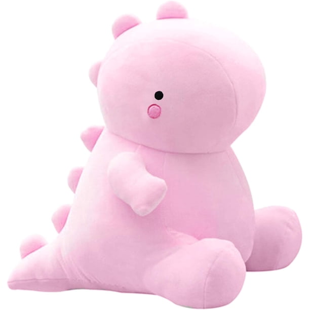 Lindos juguetes de peluche de dinosaurio, muñecos de peluche de dinosaurio gordo, peluche suave de dinosaurio, regalos de cumpleaños para niños, niñas y niños, color rosa de 9,8 pulgadas Rojo Verde Cocina, Decoración y Otros