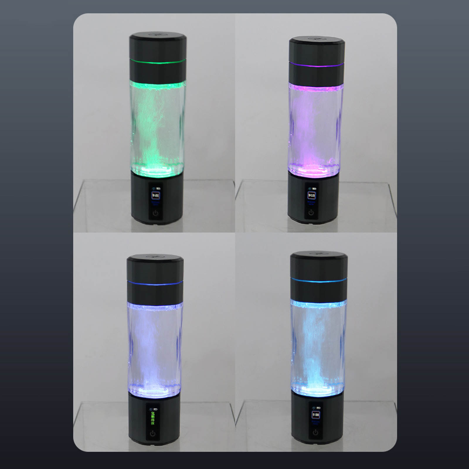 Travel-Friendly Water Bottle, Auto Electrolysis & Sturdy Borosilicate Glass for Daily