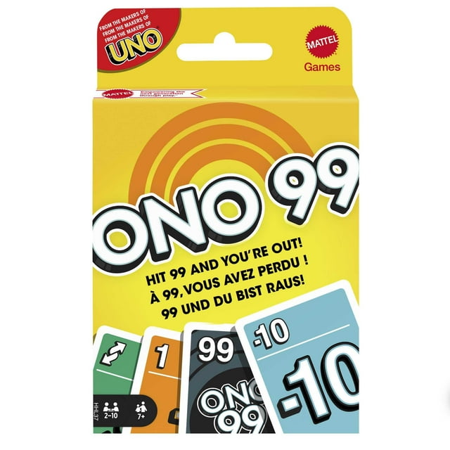 Juego de cartas Mattel Games ONO 99 para niños y adultos