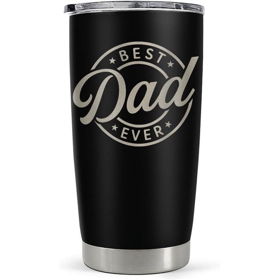 Best Dad Ever Tumbler with Lid - 20oz Insulated Stainless Steel Cup- Coffee Mug for Sport Travel Office, Gift for Father’s Day Birthday