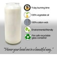 thumbnail image 4 of Hyoola 7" Tall White Prayer Candles, 9 Day Long Burning Memorial, Religious Vigil Candle in Glass Jar, 3-Pack, 4 of 7