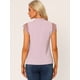 thumbnail image 4 of Blusa Básica Sin Mangas Con Cuello En V Para Oficina De Trabajo Para Mujer Rosa XS, 4 of 5