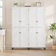 thumbnail image 6 of 71" Tall Kitchen Pantry Storage Cabinet,5 Tier Bathroom Cabinet with 4 Doors and Adjustable Shelves,Freestanding Kitchen Pantry for Living Room Office Small Spaces, 6 of 9