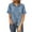 Blue, variant on Womens Shirts Denim Button Down Shirt Short Sleeve Loose Fit Tops Cotton Denim Tops With Chest Pockets Workout Tops