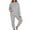 Light Gray, variant on Women's Pajama Set Long Sleeve PJs 2 Piece Lounge Set Light Gray 6XL