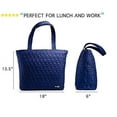 thumbnail image 6 of Fit + Fresh Quilted Metro Lunch and Laptop Tote, 2 -in-1 Lunch Bag, Navy, 6 of 13