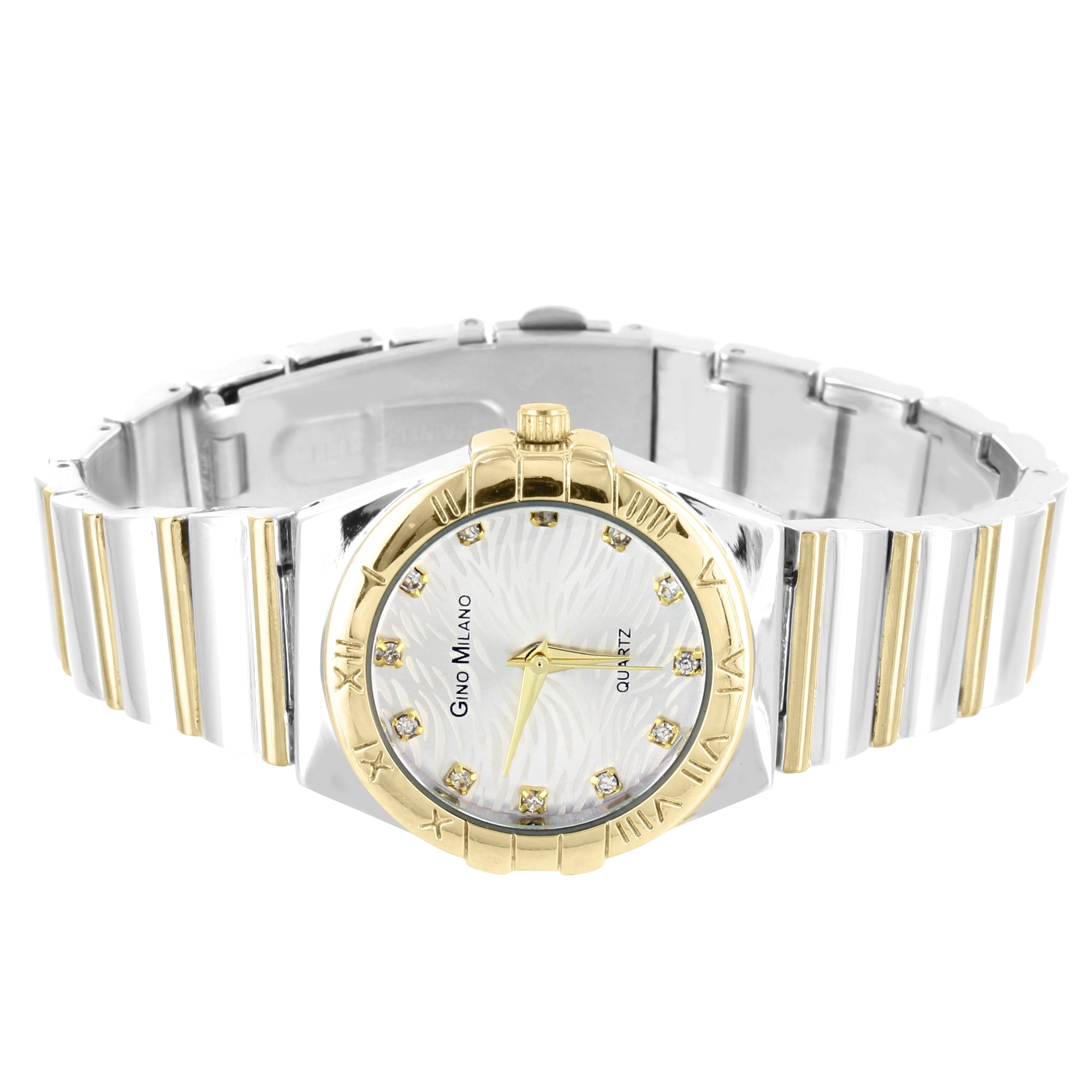 Womens 2 Tone Watch Gino Milano Luxury Style Fashion Gold Silver Tone 30mm Ladies Womens 2 Tone Watch Gino Milano Luxury Style Fashion Gold Silver Tone 30mm Ladies