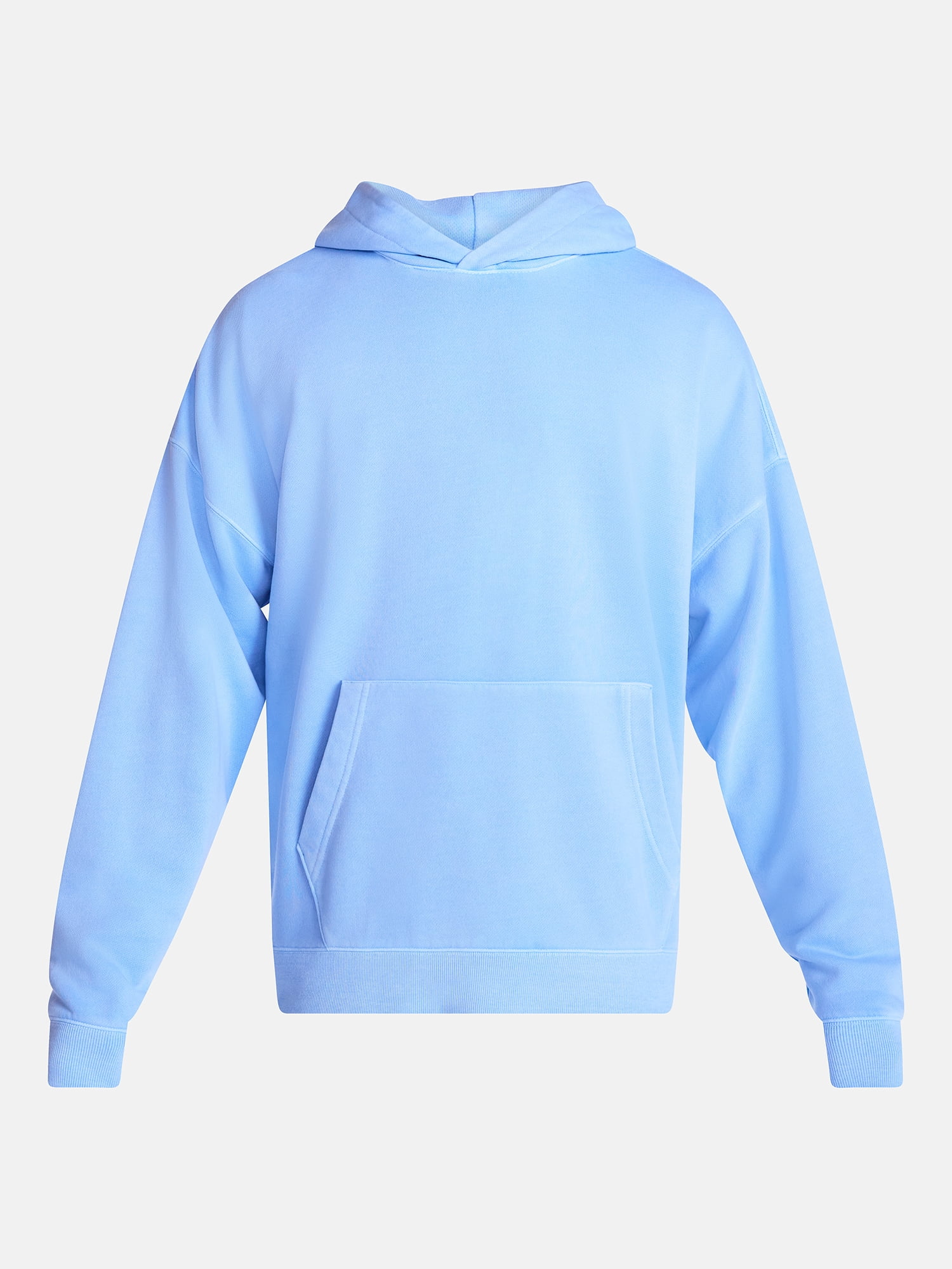 No Boundaries Boxy Fit Oversized Fleece Hoodie with Long Sleeves, Men's XS-4XLT