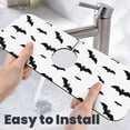 thumbnail image 6 of Faucet Mat for Kitchen Sink, cool black bats halloween Cute Absorbent Fast Drying Kitchen Sink Faucet Mat Splash Guard, Around Faucet Draining Mat for Kitchen Sink, Bathroom Sink Mat, 6 of 8