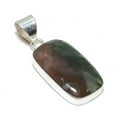 thumbnail image 2 of Moss Agate Gemstone Handmade 925 Steling Silver Jewelry Pendant 1.73", 2 of 2