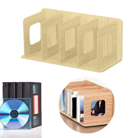 

Wooden CD Rack Home Books Desk DIY Organizer DVD Storage Case Display Shelf