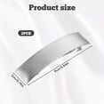 thumbnail image 4 of VONKY 2x Stylish Hair Barrettes Versatile Styling Made With Alloy Easy To Wear Small Rectangular Hair Pin Silver, 4 of 6