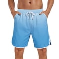 thumbnail image 2 of WIZUTIZ Mens Swim Trunks with Compression Liner 2 in 1 Quick Dry Swimming Shorts Swimwear Bathing Suits with Pockets, 2 of 5