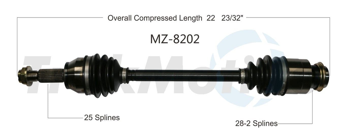 Trakmotive Cv Axle Shaft P/N:Mz 8151 Fits select: 2005-2013 MAZDA