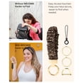 thumbnail image 2 of Llavero de pulsera WEESMILE para llaves de coche con anilla en D, diseño de leopardo, 2 of 7