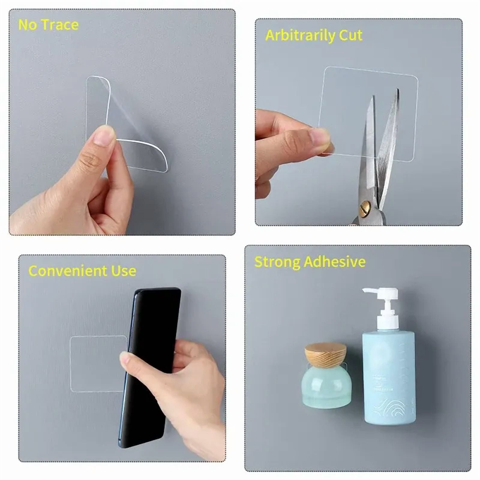 Double Sided Adhesive Tape  transparent Nano Gel Pads Super Strong Heavy Duty Washable Sticky Patch Walls Hanging Mounting Tape