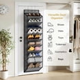 thumbnail image 6 of KEEPJOY 10 Tiers Mesh Over Door Shoe Organizer Storage, Hanging Shoe Holder for Door with Large Deep Pockets, Holds 20-30 Pairs of Shoes,Grey, 6 of 8