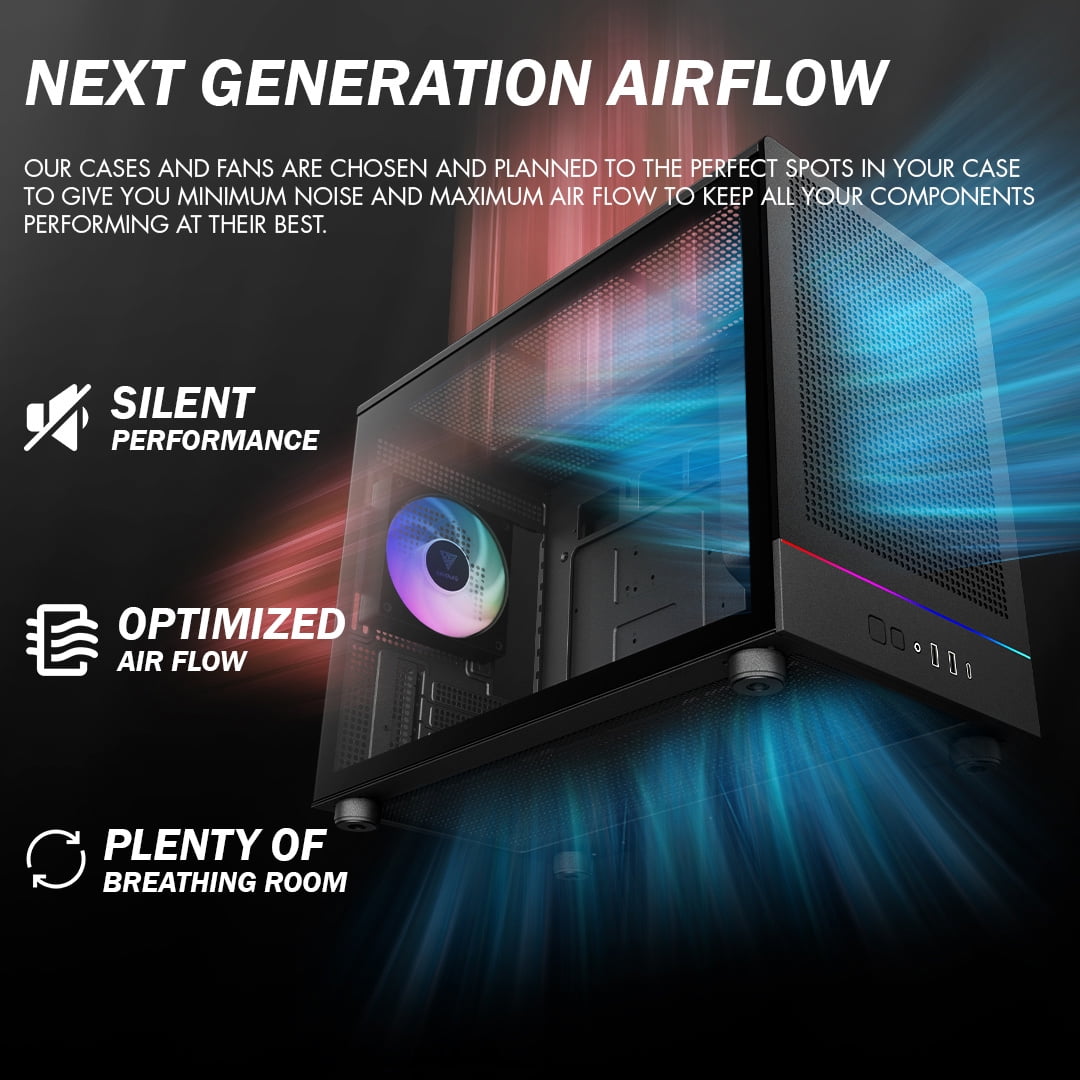 Gigatech Gaming Nova 7 SFF Gaming PC Desktop Bundle - Core Ultra 7 265K, RTX 5080, 64GB DDR5, 1TB SSD, RGB, Windows 11, Wi-Fi, Monitor