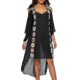 thumbnail image 1 of Pretty Comy Women Chiffon Swimsuit Cover Up Tassels Beach Wear Swimwear Bathing Suits Summer Mini Dress Loose Solid Pareo Cover Ups Purple, 1 of 5