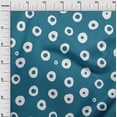thumbnail image 3 of oneOone Viscose Chiffon Teal Blue Fabric Polka Sewing Fabric By The Yard Printed Diy Clothing Sewing Supplies 42 Inch Wide-34, 3 of 6