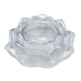 thumbnail image 2 of VINOIC Glass Tea Light Holder, Colored Lotus Candle Stand for Home Decor, Decorative Base, Festive Light, Table Centerpiece, Ambiance Creator, Party Supply, 2 of 2