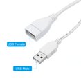 thumbnail image 3 of Cable de extensión USB Uxcell con interruptor de encendido/apagado, adaptador de cables para ventiladores, tiras LED, blanco, paquete de 2, 3 of 5
