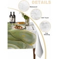 thumbnail image 3 of Sage Green Gold Tablecloth Square Table Cloth 60x60, Waterproof Tablecloth Outdoor Table Cloth, Aesthetics Flower Boho Watercolor Art Washable Table Cover for Kitchen Dinning Party, 3 of 8