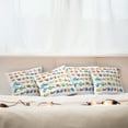 thumbnail image 3 of Ambesonne Fish Throw Pillow Cover 4 Pack, Happy Fish Abstract, 24", Multicolor, 3 of 6