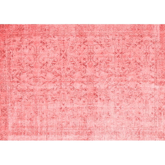 Ahgly Company Indoor Rectangle Abstract Red Contemporary Area Rugs, 4' x 6'