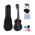 thumbnail image 2 of Ukulele para principiantes de 4 cuerdas mini niños Ukulele Guitar Compact Musical Instrument 21 '' para favores de fiesta preescolar de niños negro, 2 of 8
