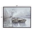 thumbnail image 3 of 48" x 36" Sail Boat Framed Wall Art with Black Frame, by DecMode, 3 of 8