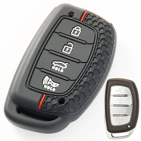 DON'T TOUCH MY KEY 4 Button Car Remote Key Case Cover Shell Protector for Hyundai Santa Fe Sonata